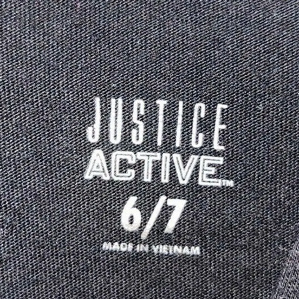 Justice Black Long Sleeve Crop Hoodie You Got This‎ Girls Size 6 7